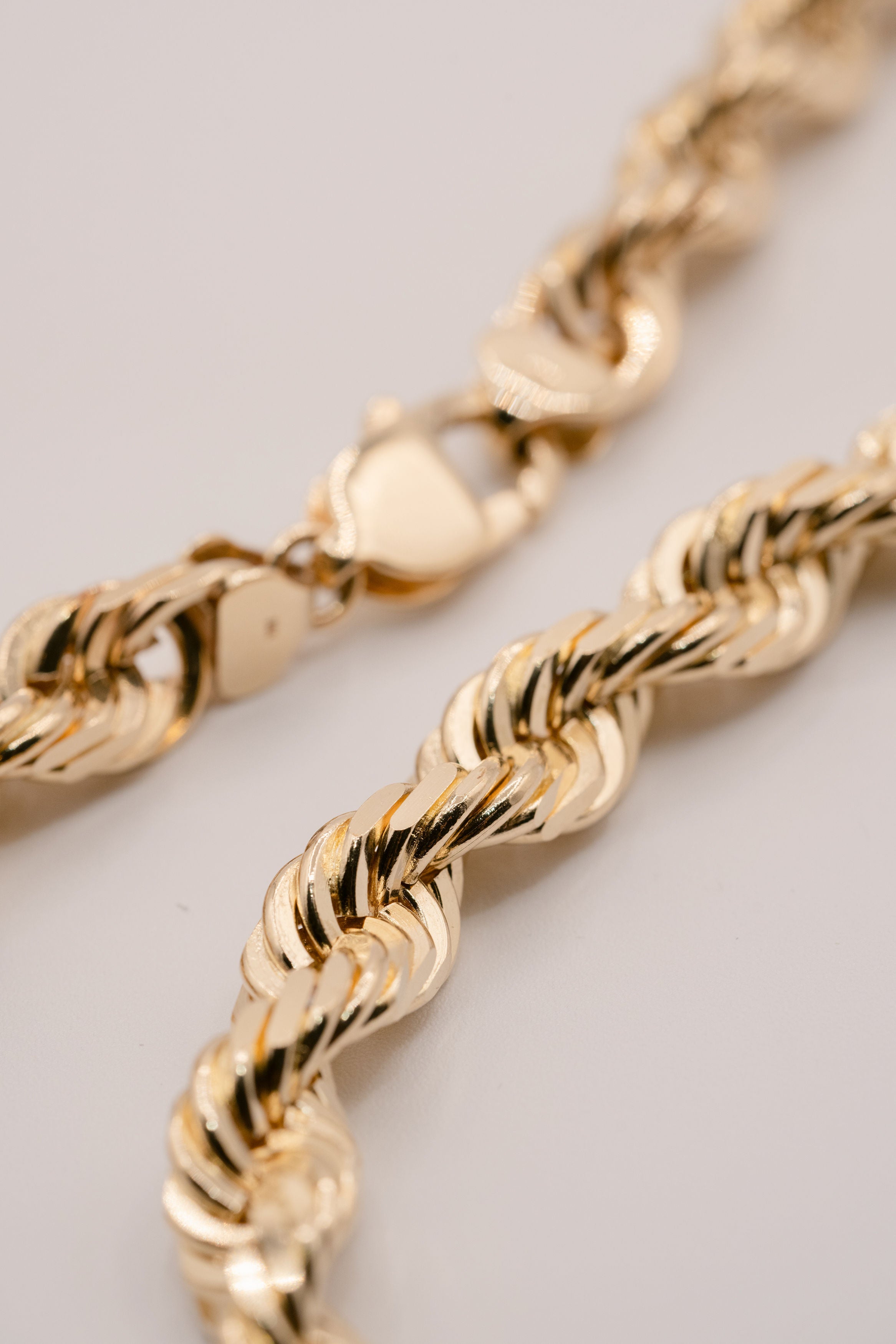 Yellow gold rope chain