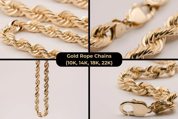 How to Choose the Right Karat for Your Gold Rope Chain (10K, 14K, 18K, 22K)