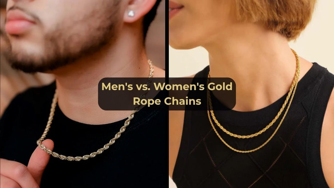Men's vs. Women's Gold Rope Chains