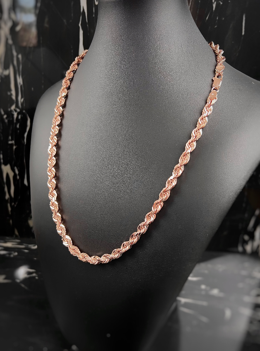 Premium Rose Gold Rope Chain for Men – Rope Chain LA