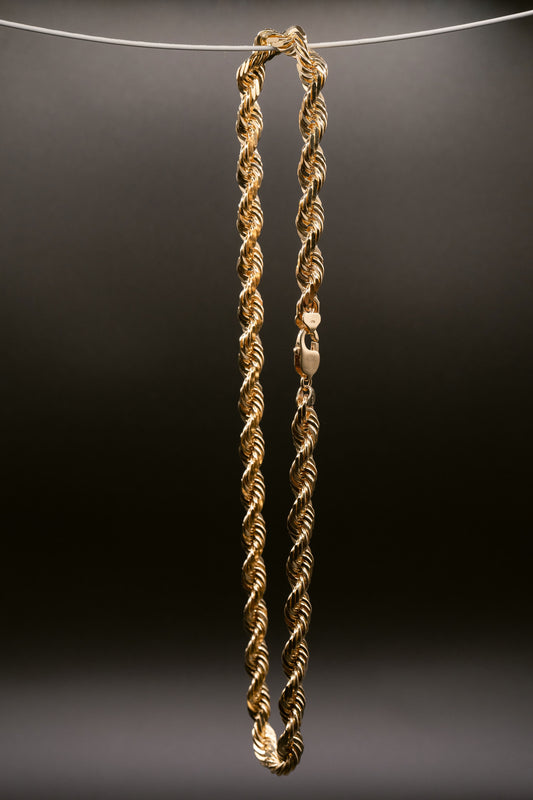 Rope Gold Chain Necklace for Men. Men's Gold Rope Necklace. LA Rope Chains for Men in California   5