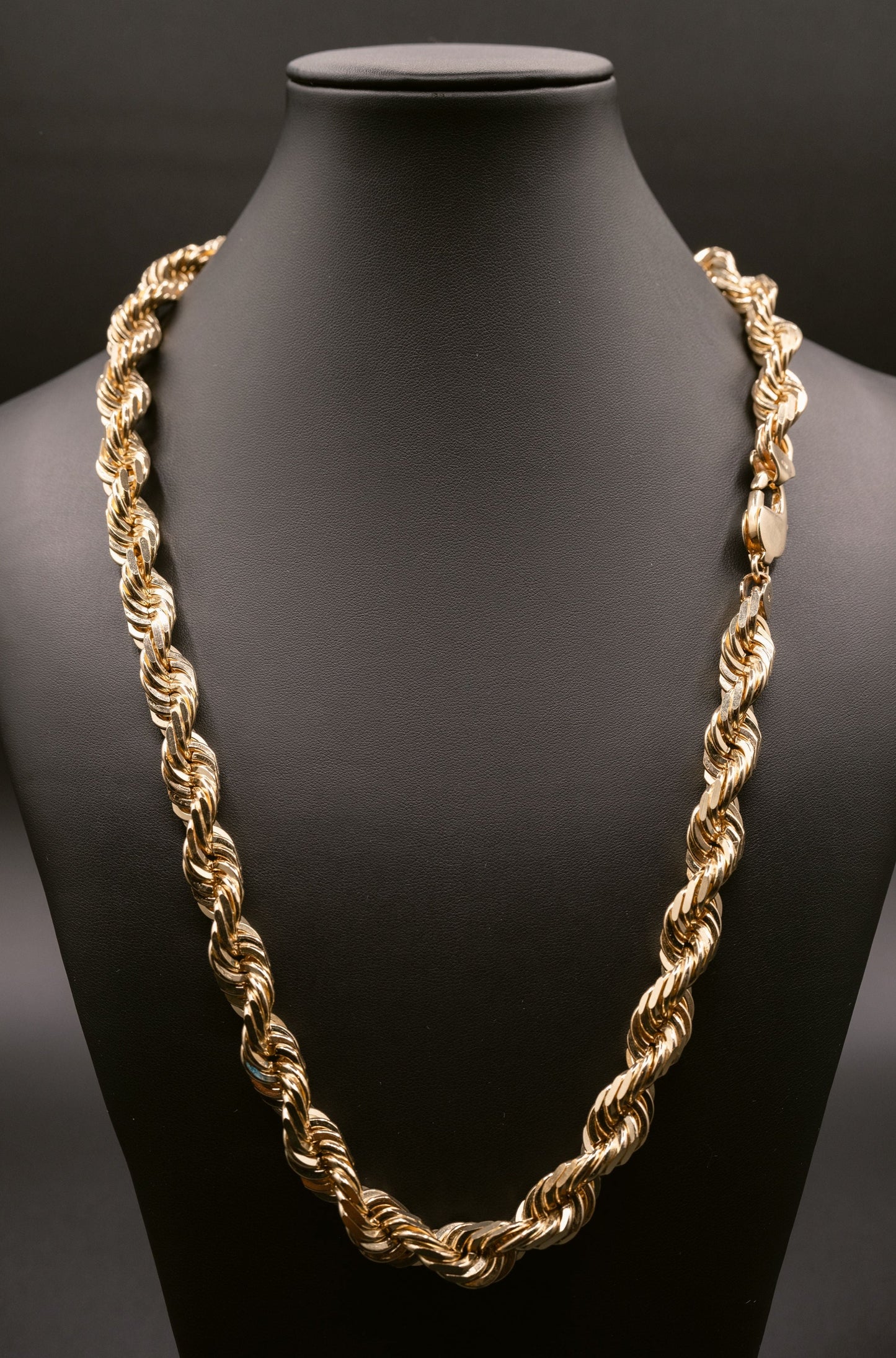 (18KT) Yellow Gold Diamond Cut Rope Chains