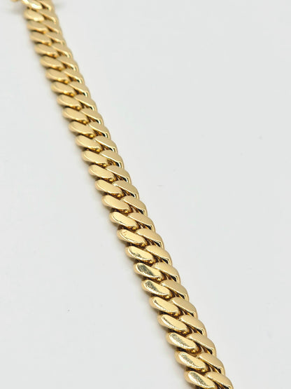 (14KT) Miami Cuban Bracelet | Yellow Gold