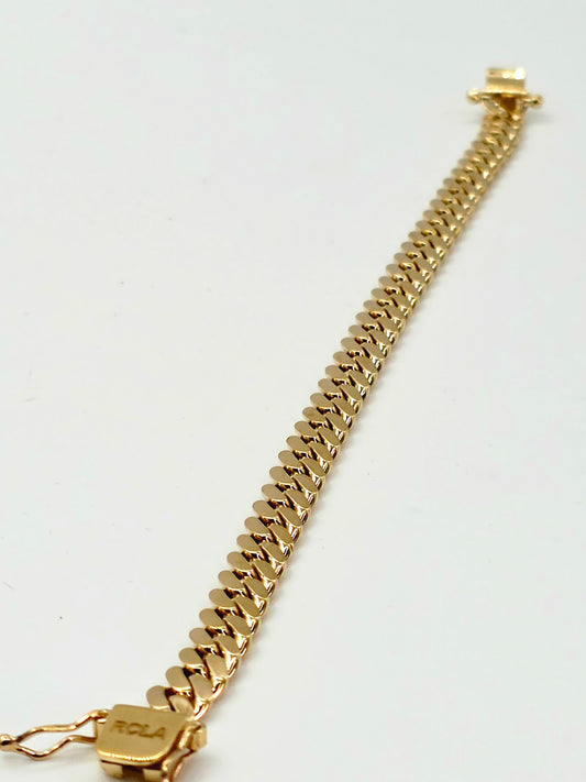 (14KT) Miami Cuban Bracelet | Yellow Gold