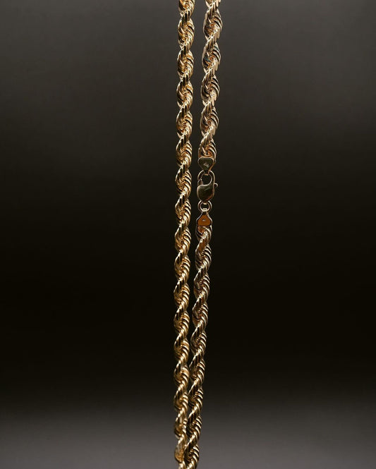 A Yellow Gold Rope Chain 14k 33