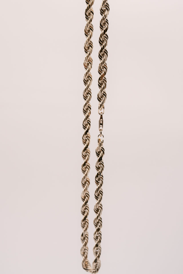 Gold Diamond Cut Rope Chain