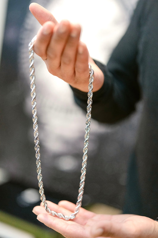 Premium White Gold Rope Chain 29