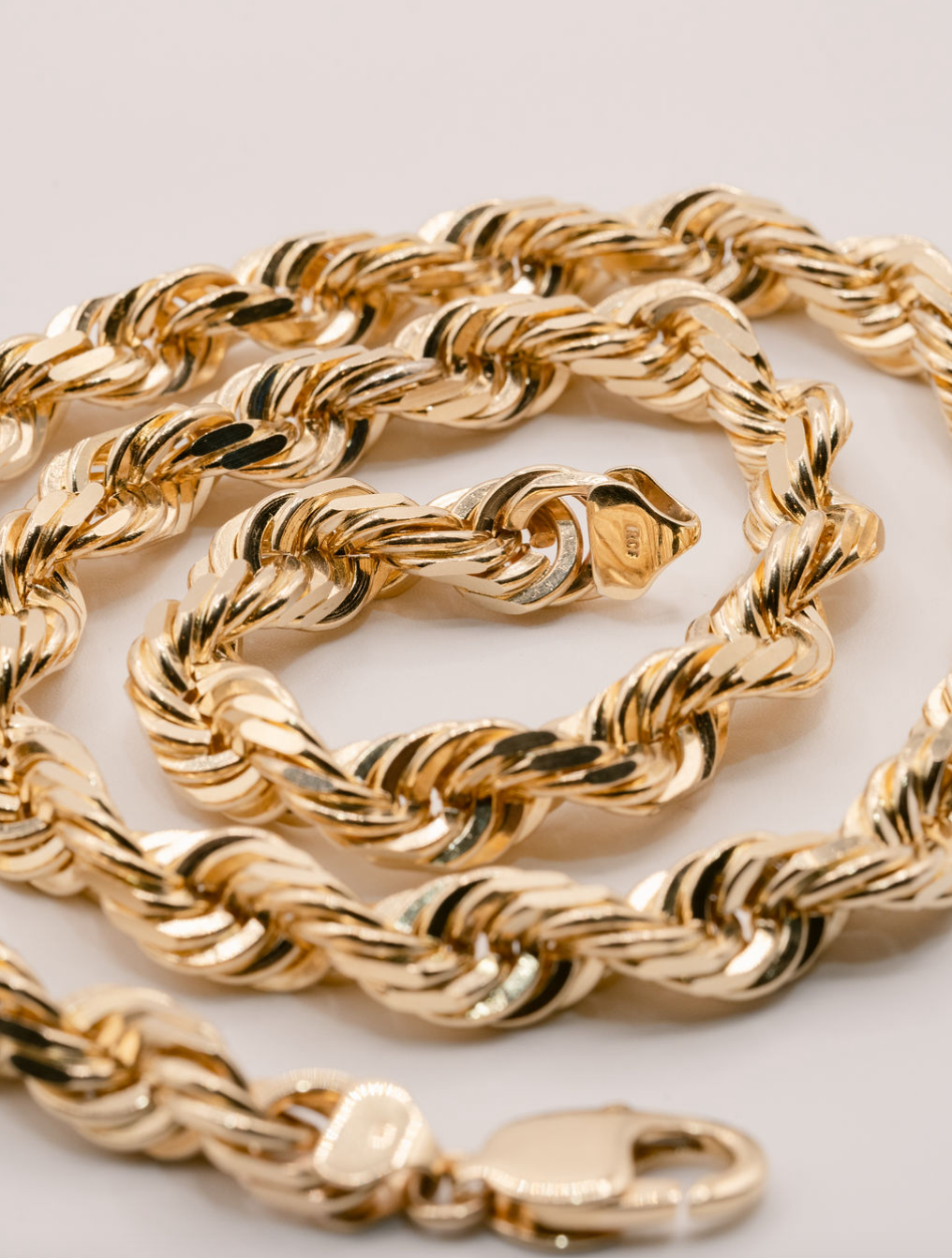 Rope Gold Chain Necklace for Men. Men's Gold Rope Necklace. LA Rope Chains for Men in California  