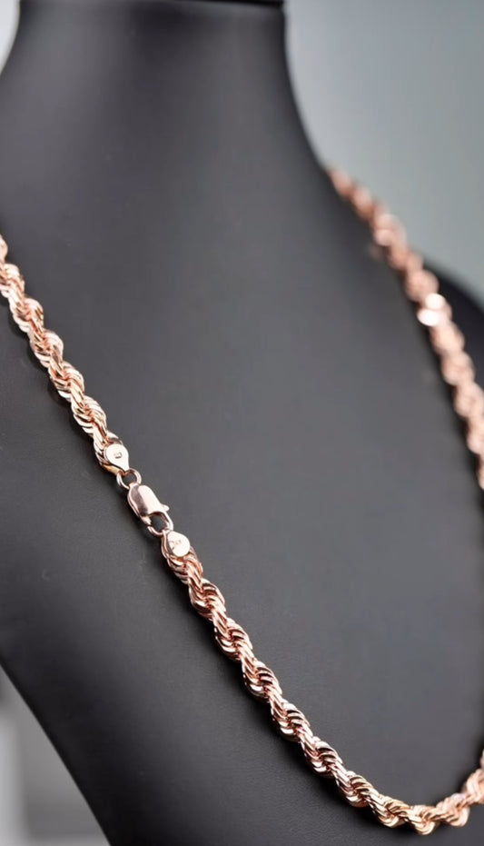 Stylish Rose Gold Rope Chain 30