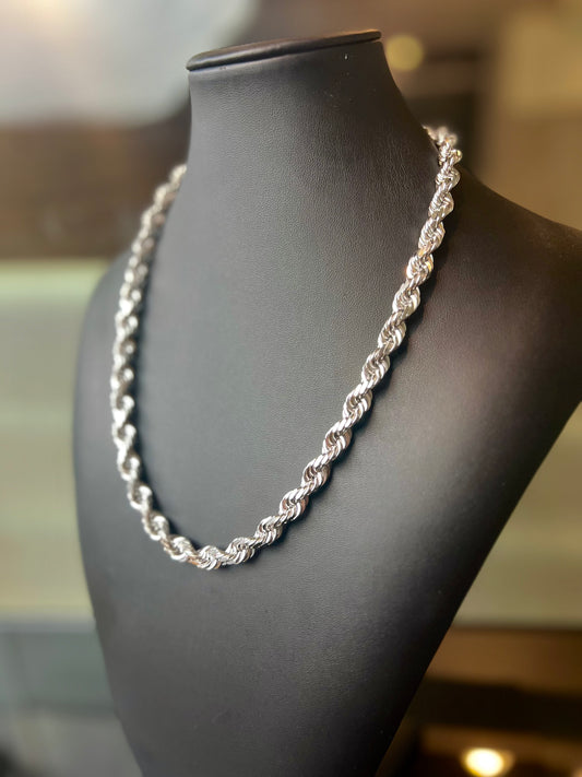 White Gold Rope Chain For Every Occasion 21