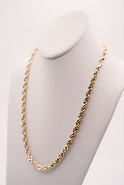 14k yellow gold rope chain