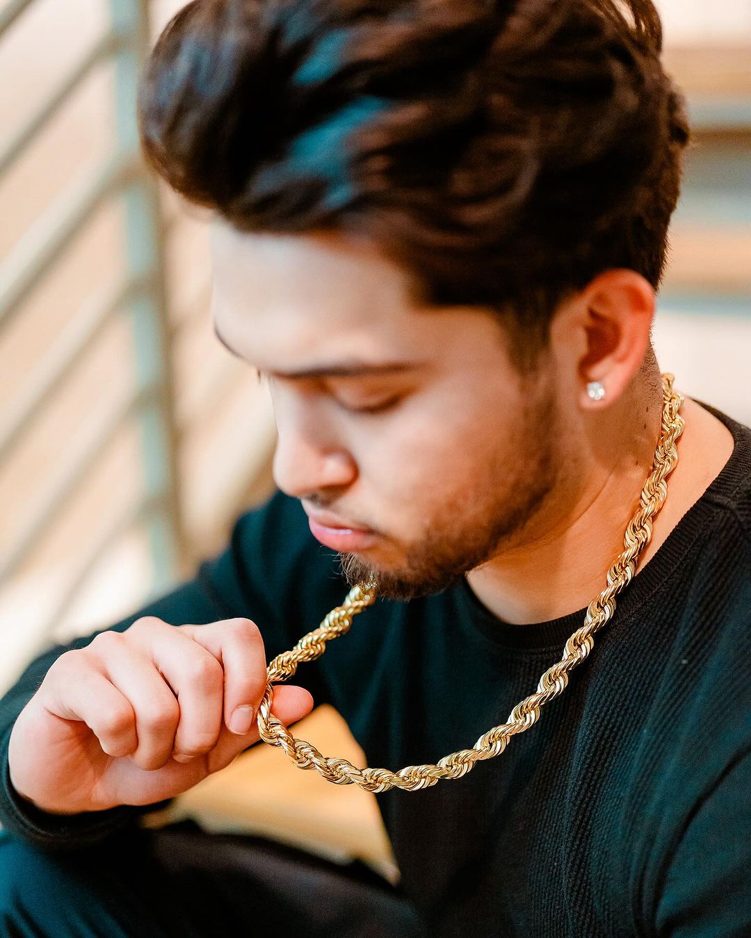 14k rope chain for men